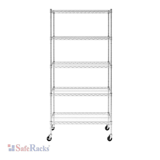 18" x 36" x 72" 5-Tier Wire Shelving