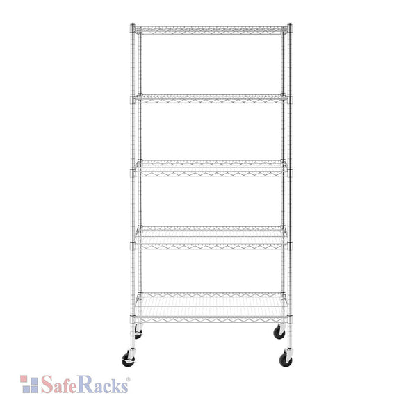 18 x 36 x 72 5-Tier Wire Shelving