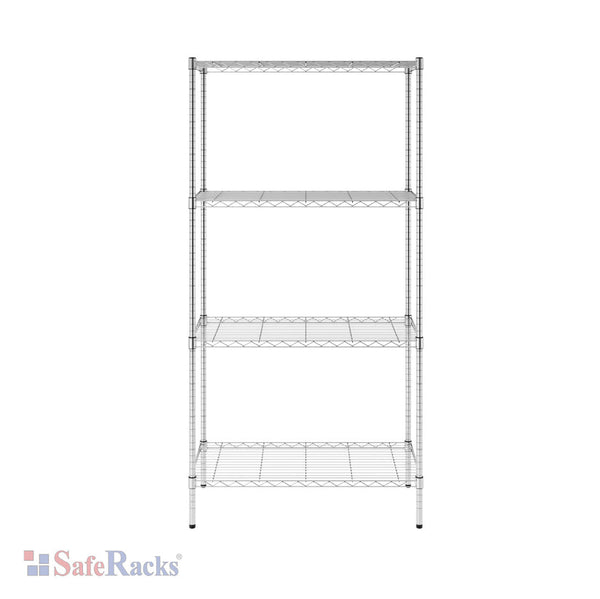 18 x 36 x 72 4-Tier Wire Shelving