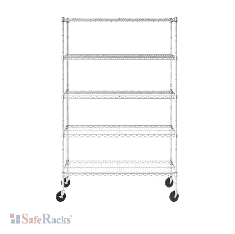 18" x 48" x 72" 5-Tier Wire Shelving