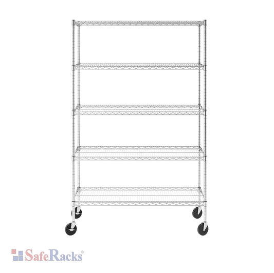 18" x 48" x 72" 5-Tier Wire Shelving