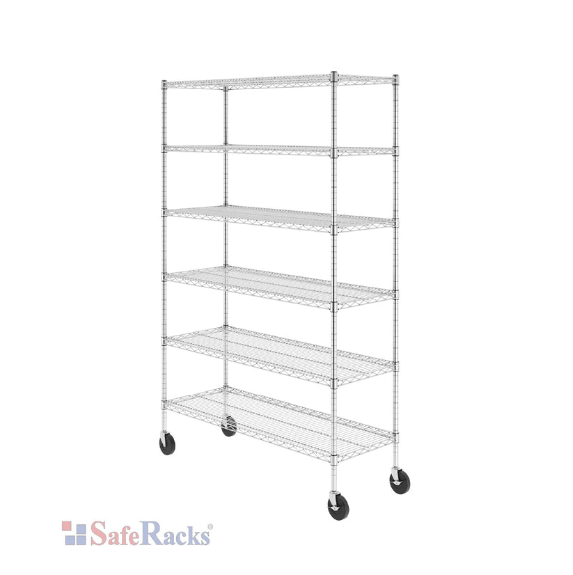 18" x 48" x 72" 6-Tier Wire Shelving