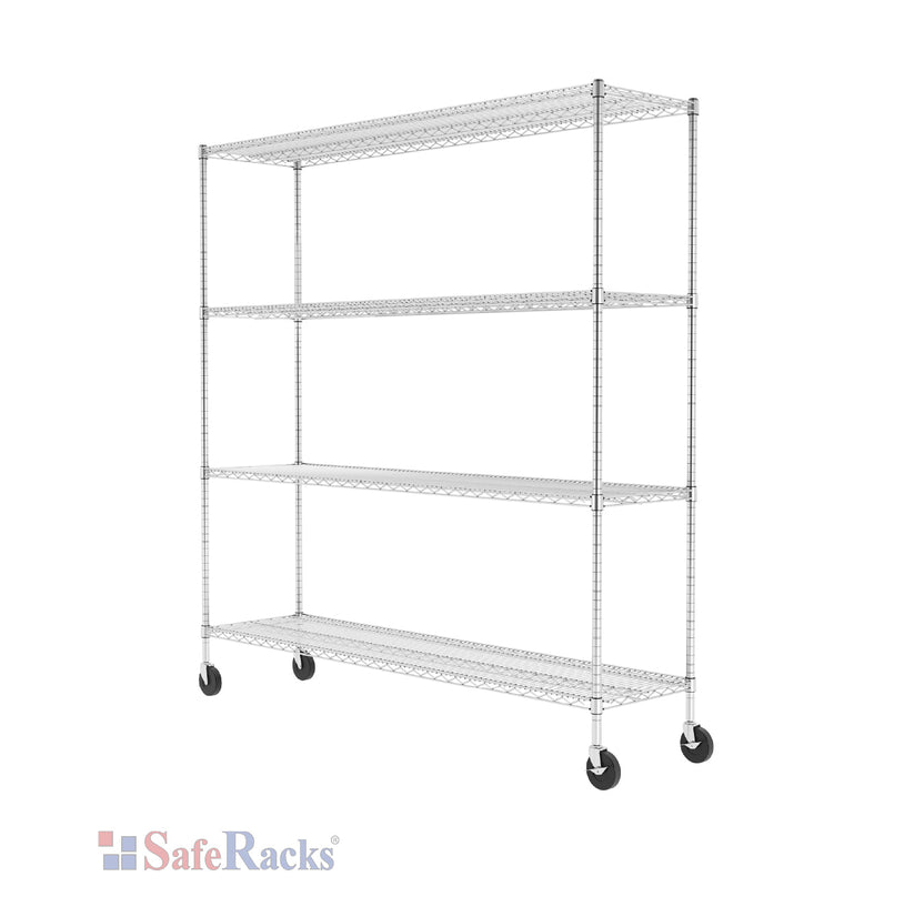 18" x 72" x 72" 4-Tier Wire Shelving