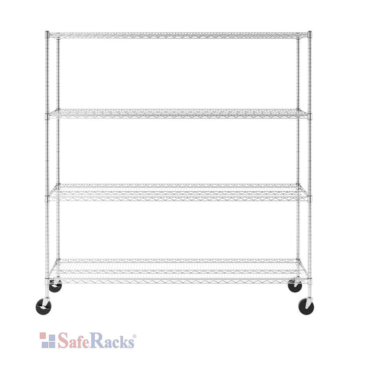 18" x 72" x 72" 4-Tier Wire Shelving