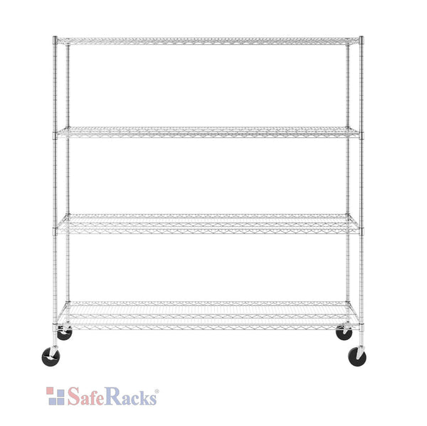 18 x 72 x 72 4-Tier Wire Shelving