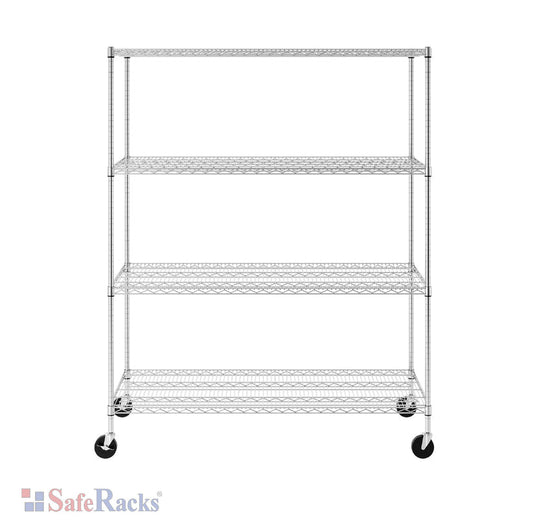 24" x 60" x 72" 4-Tier Wire Shelving