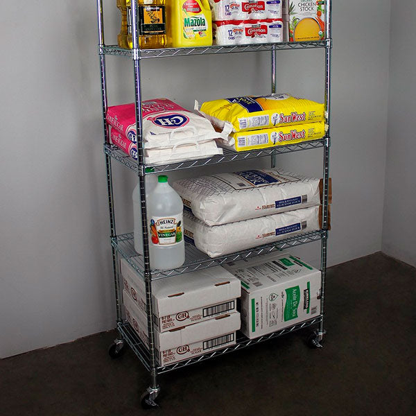 18" x 36" x 72" 5-Tier Wire Shelving