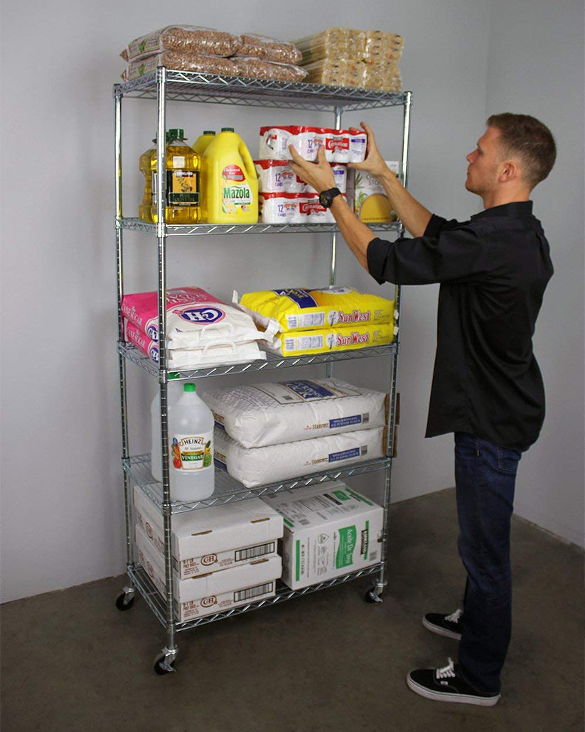 18" x 48" x 72" 5-Tier Wire Shelving