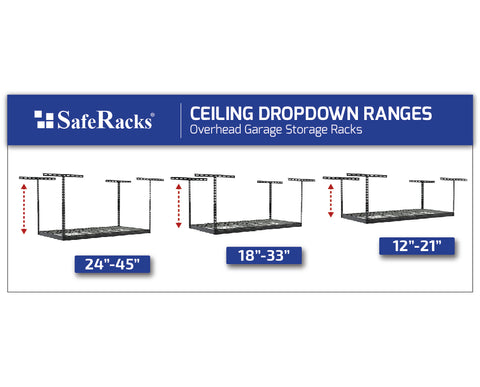 3' X 8' Overhead Garage Storage Rack