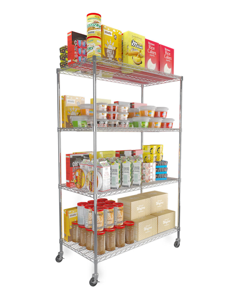 24" x 48" x 72" 4-Tier Wire Shelving